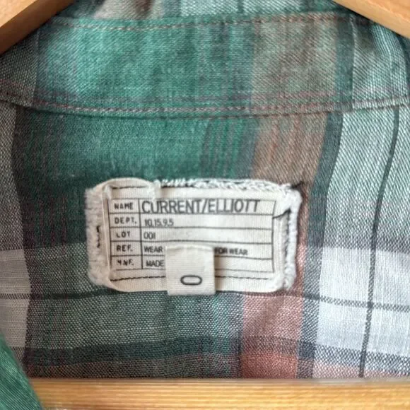 Cur­rent/El­liott The Slim Boy Shirt Plaid Long Sleeve But­ton Down - Picture 5 of 8